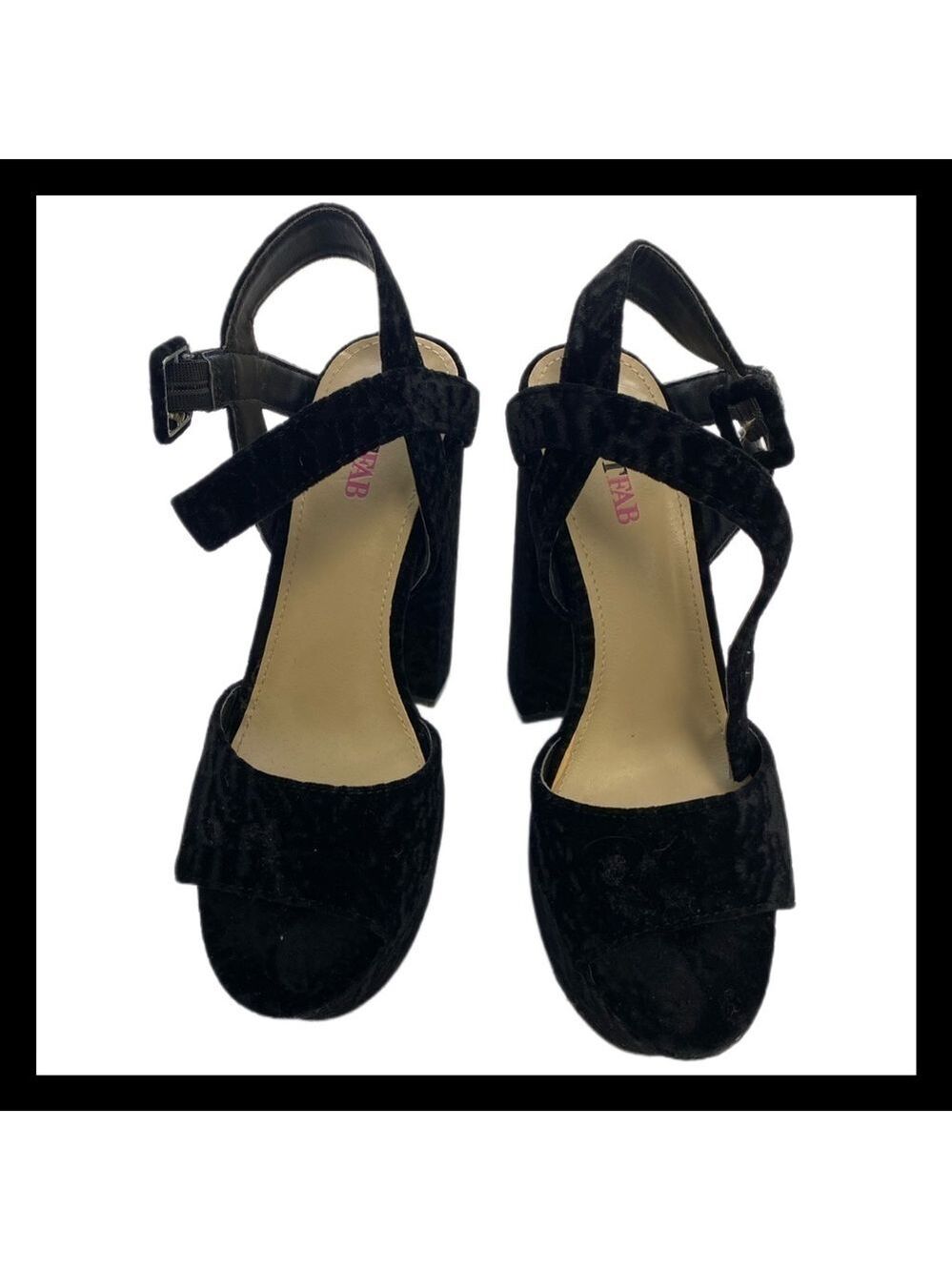 Just fab Black Heel Open Toe - Size 6
